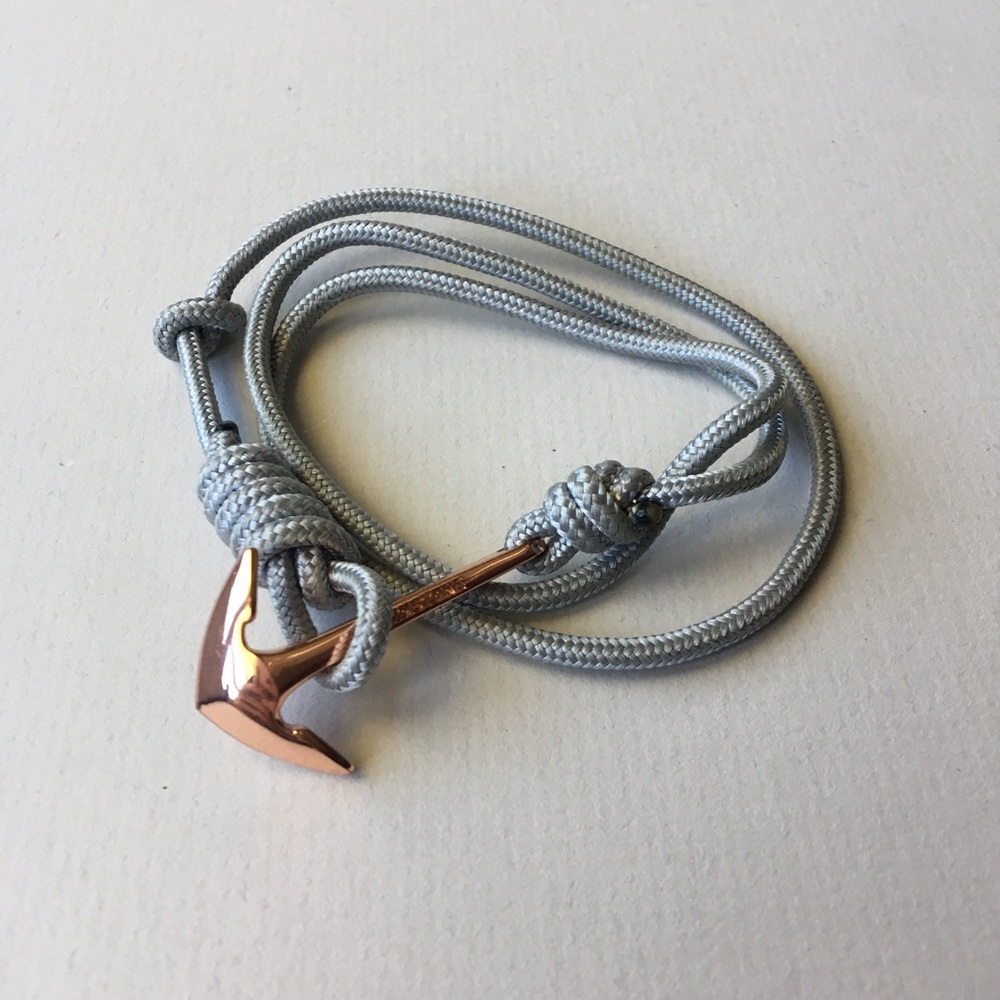 Rose gold anchor bracelet